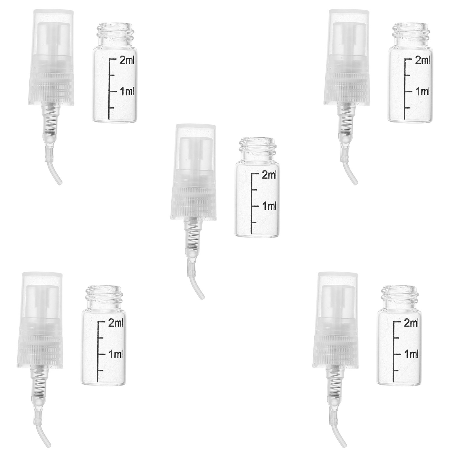 Misting Bottle Fine - 5Pcs Portable Spray Bottle Set Clear
