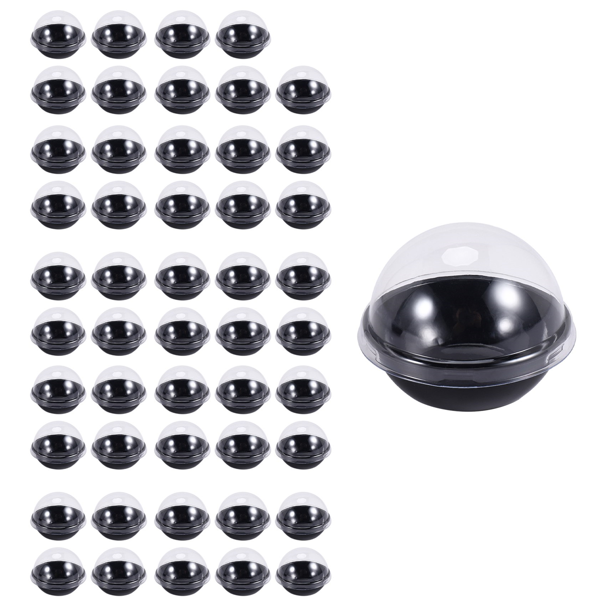 Plastic Dome Clear - 50 Pack Clear Plastic Mini Cupcake