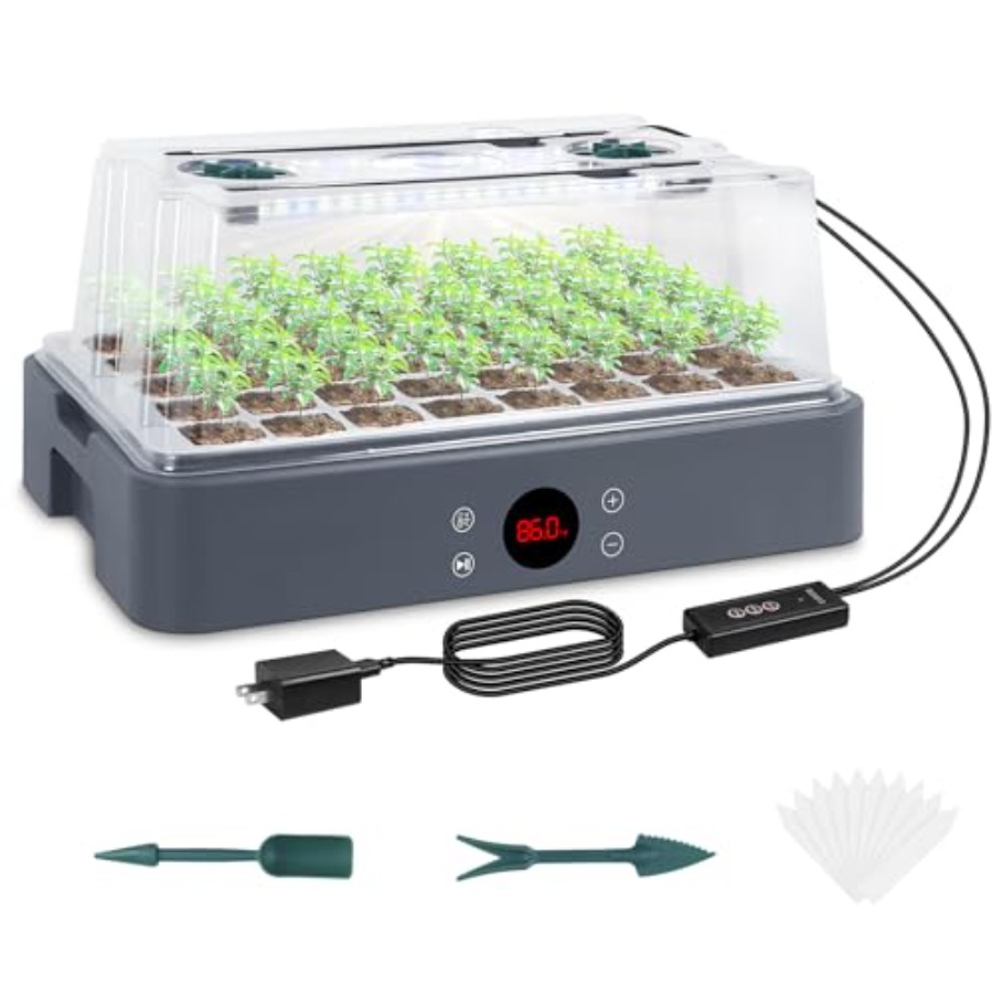 Humidity Dome Kit - Seed Starter Tray with Grow Light