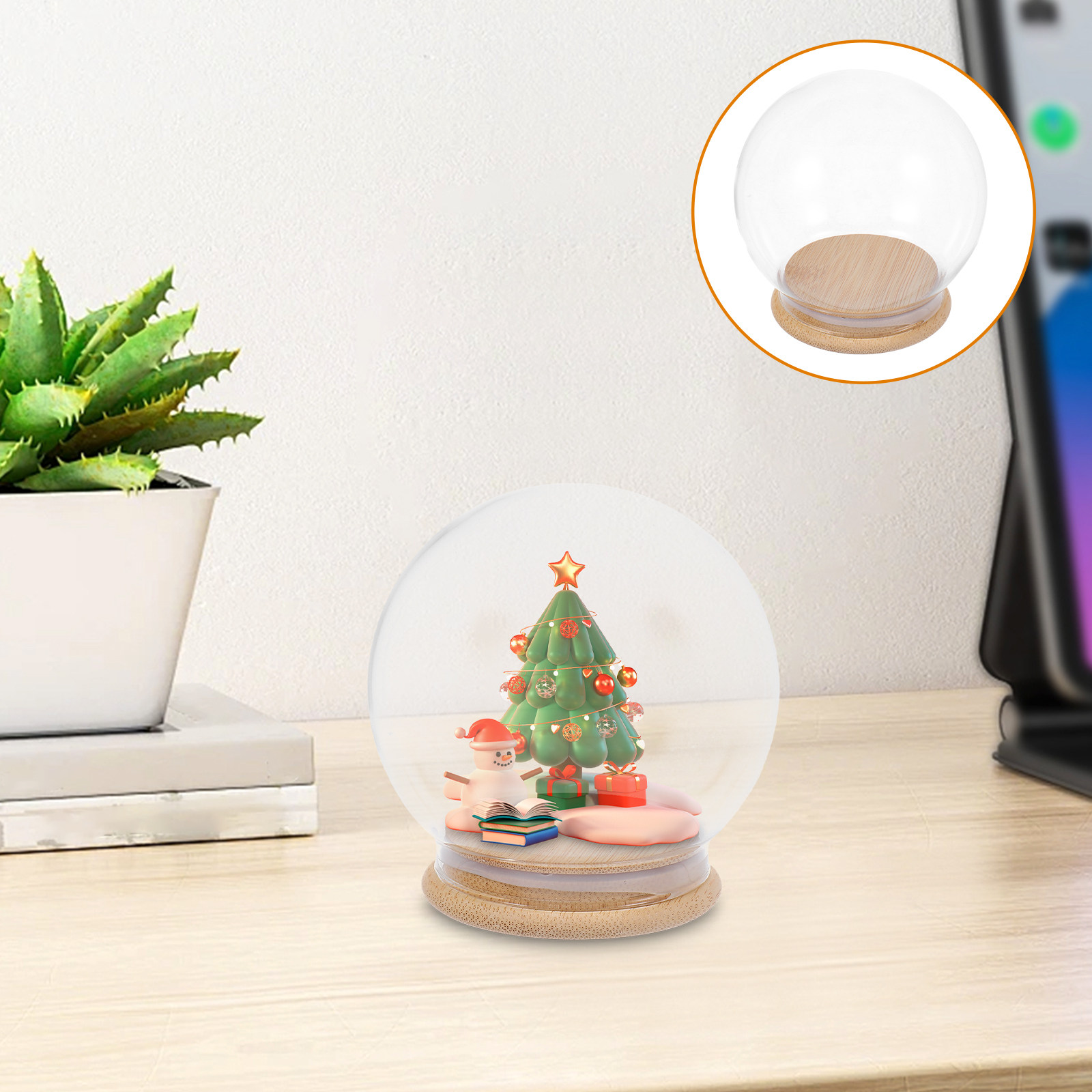 Plastic Dome Clear - Glass Dome Display Eternal Flower Cloche
