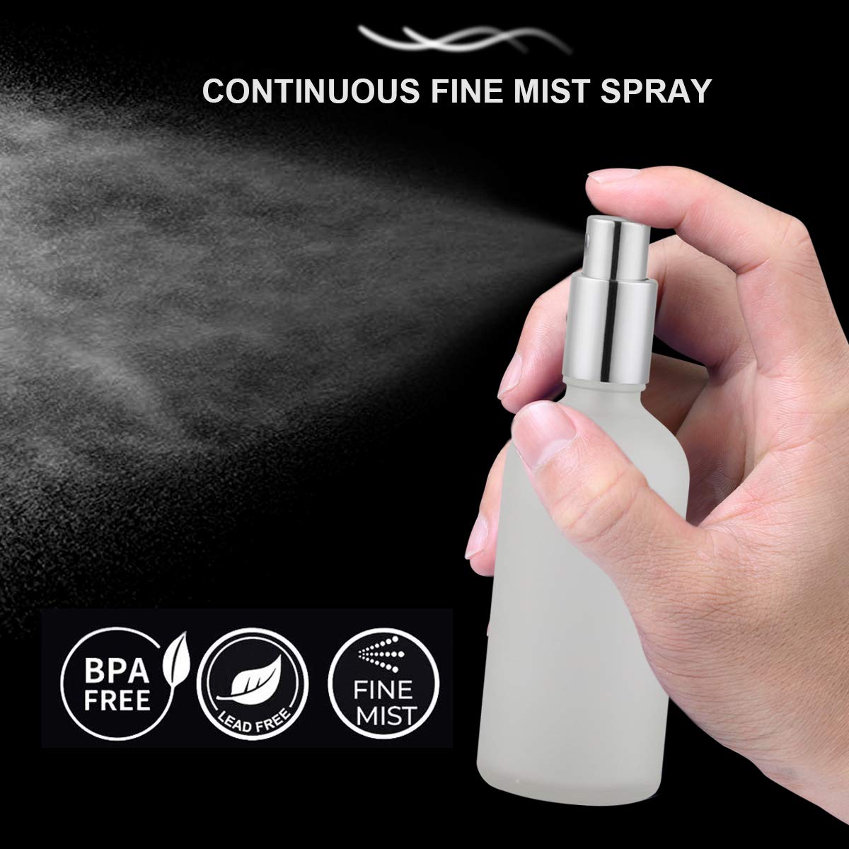 2-Pack 3.4oz Frosted Glass Spr - огляд і ціна Misting Bottle Fine