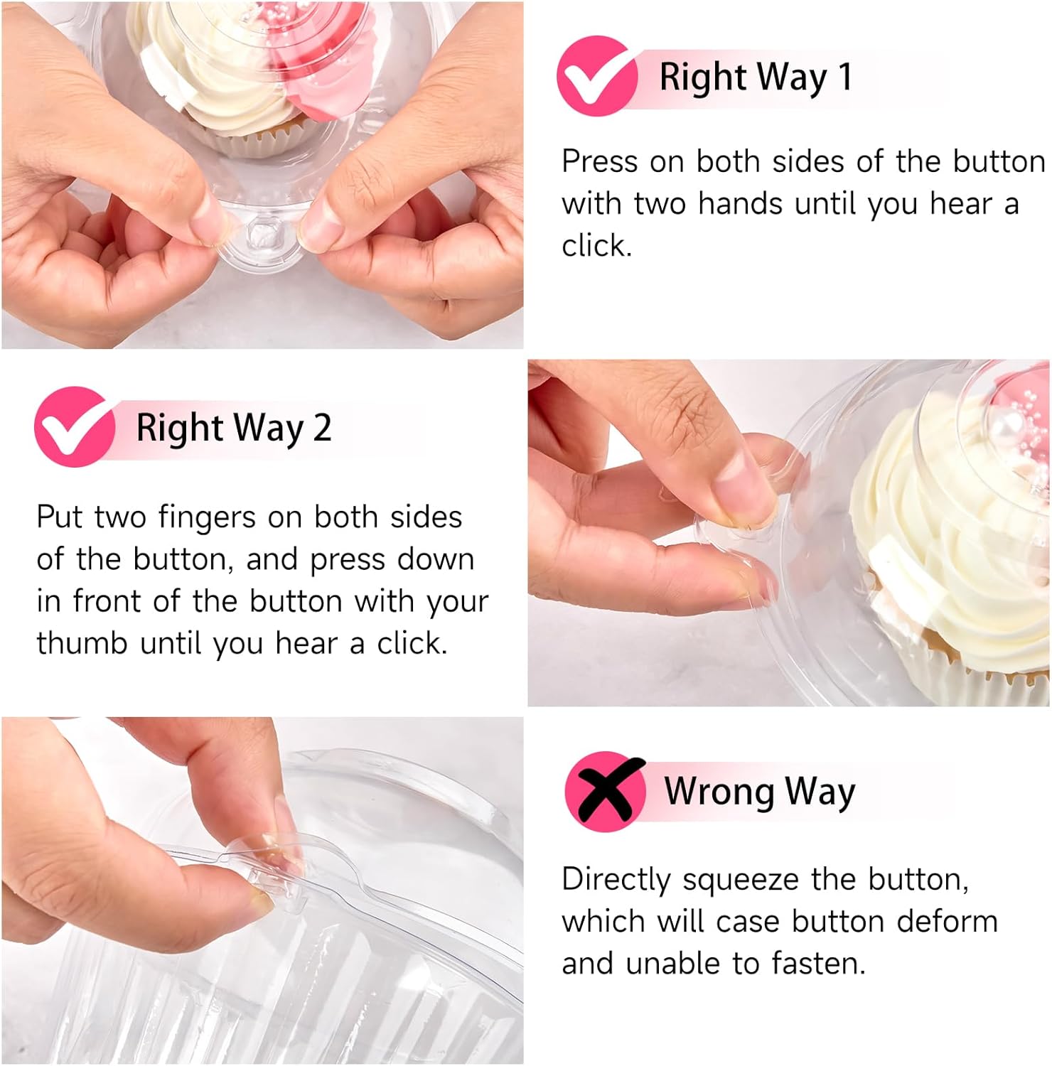 100 Pack Clear Plastic Cupcake - огляд і ціна Plastic Dome Clear