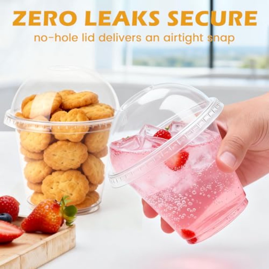 200 Pack 9 oz Clear Plastic Cu - огляд і ціна Plastic Dome Clear