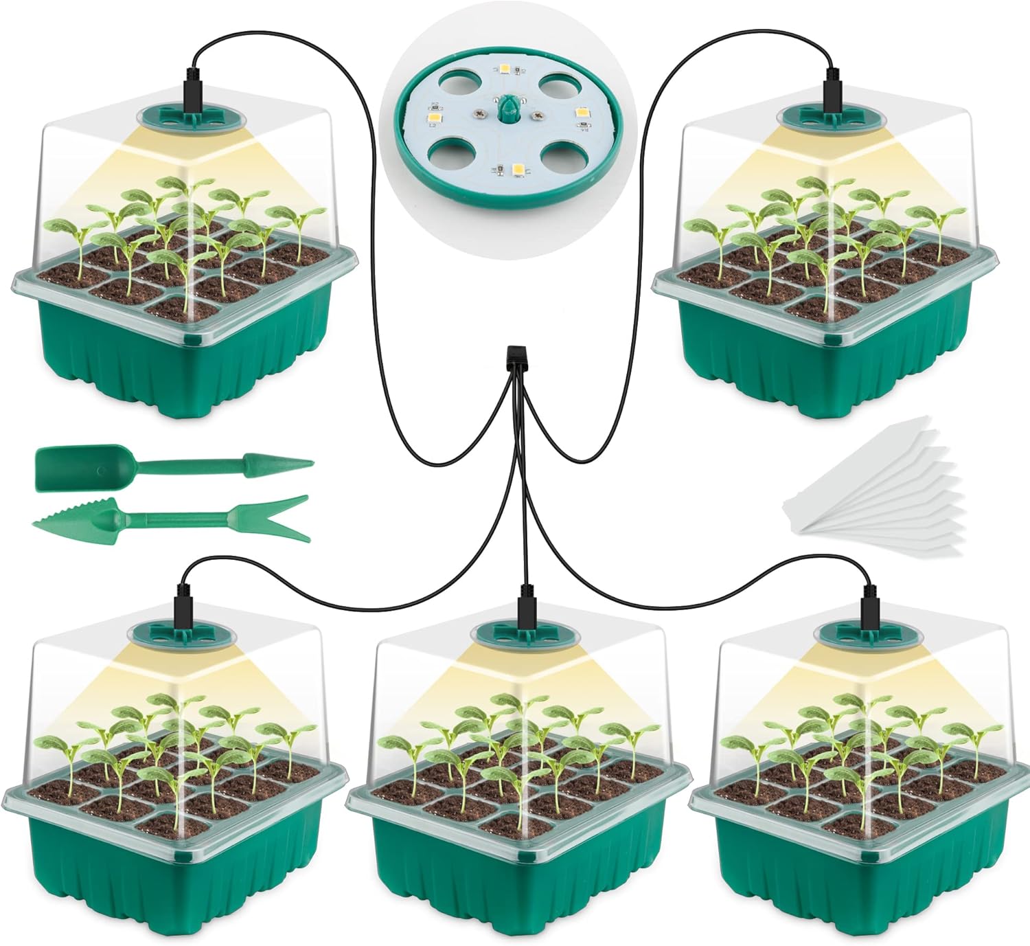 Seed Starter Tray with Grow Li - огляд і ціна Humidity Dome Kit