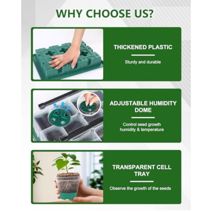 Seed Starter Kit with Grow Lig - огляд і ціна Humidity Dome Kit