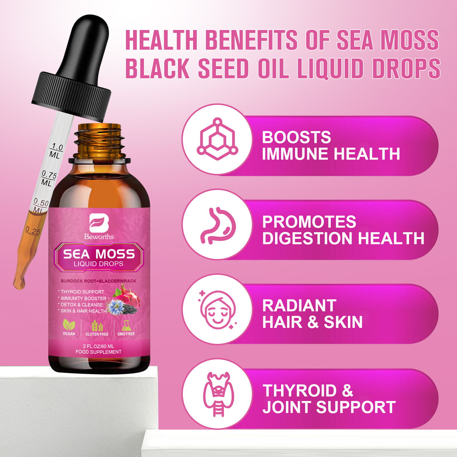 BEWORTHS 3000MG Seamoss Liquid - огляд і ціна Root Stimulator Liquid