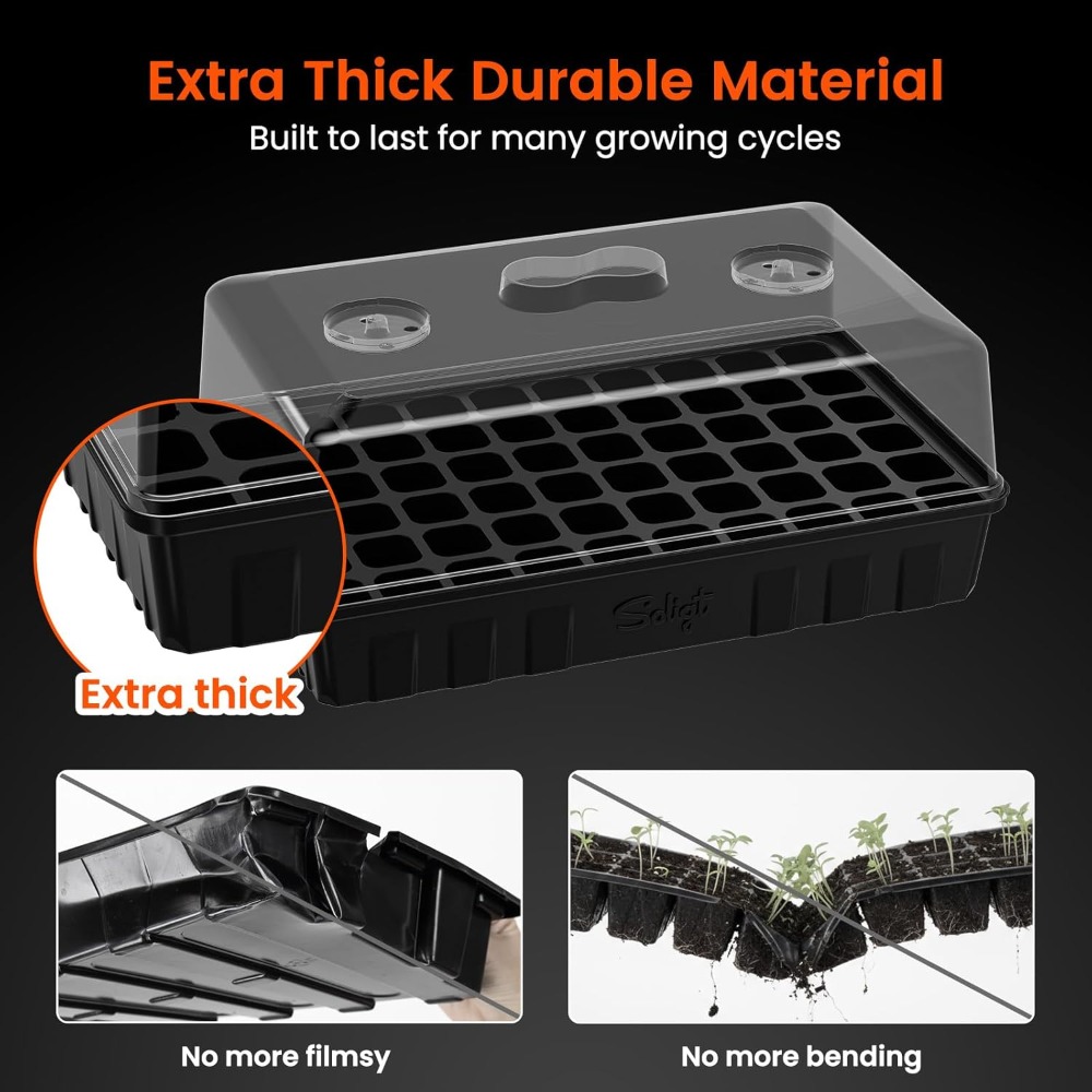 3-Pack 60-Cell Seed Starter Ki - огляд і ціна Humidity Dome Kit
