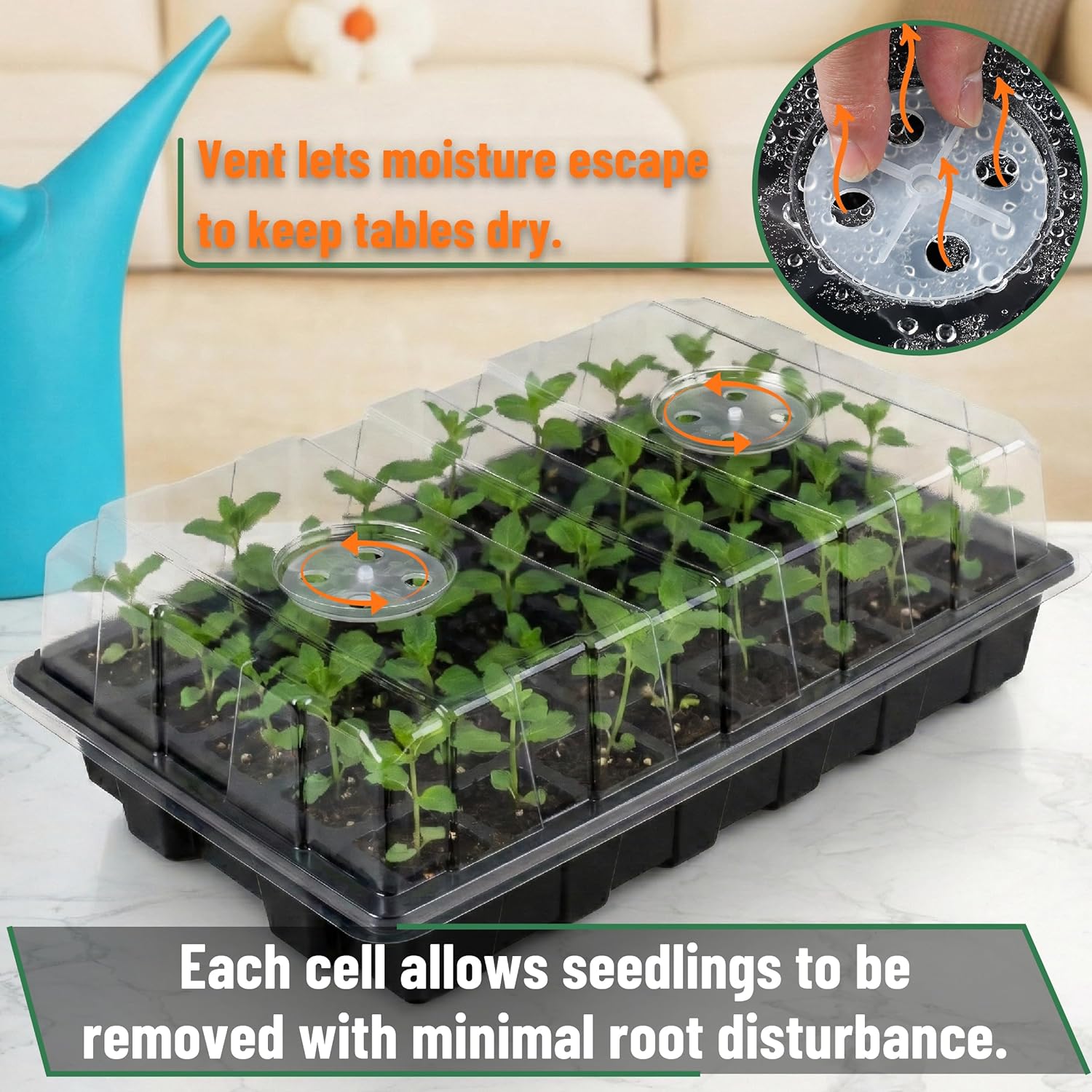 Seed Starter Tray Kits 10 Pack - огляд і ціна Humidity Dome Kit
