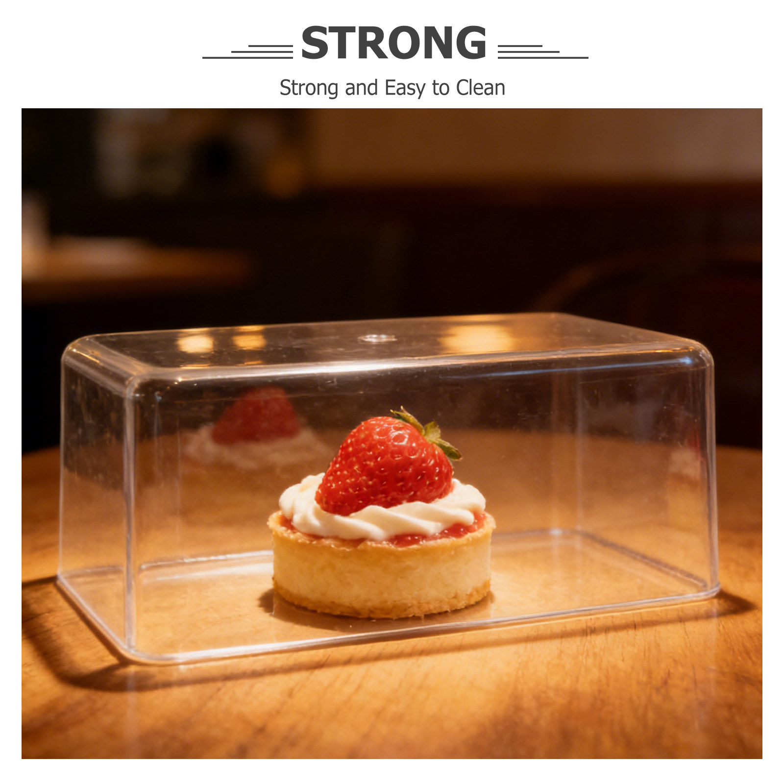 Clear Plastic Rectangular Cake - огляд і ціна Plastic Dome Clear