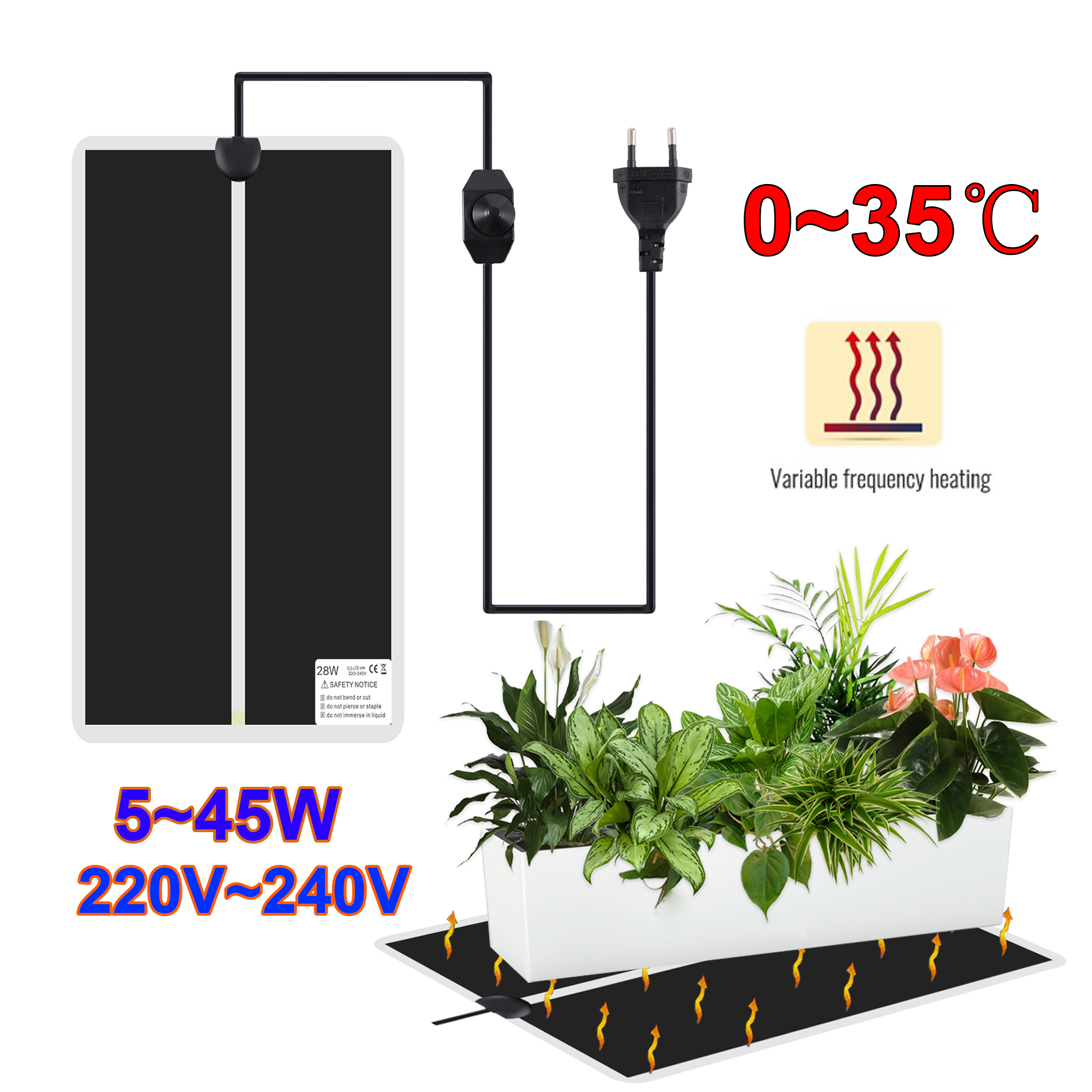 5~45W Seedling Heat Mat 220V~2 - огляд і ціна Heat Mat Seedling