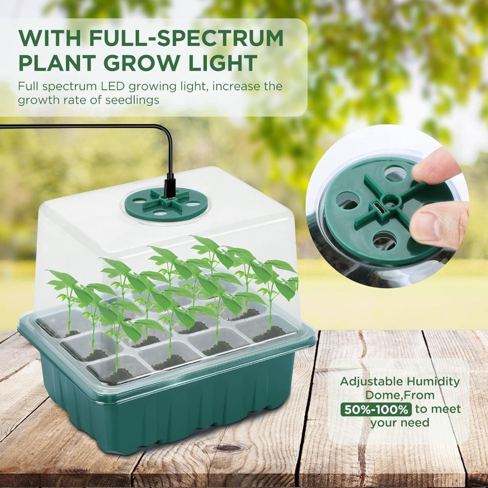 Seed Starter Tray with Light,  - огляд і ціна Humidity Dome Kit