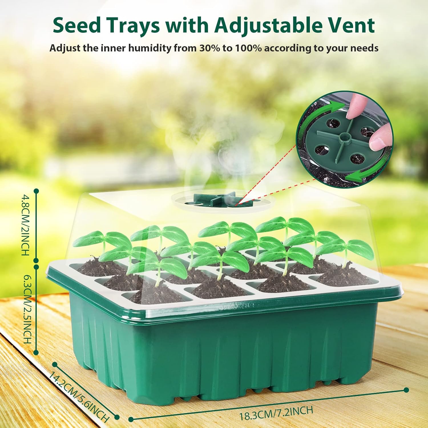 Seed Starter Tray Kit 60 Cells - огляд і ціна Humidity Dome Kit