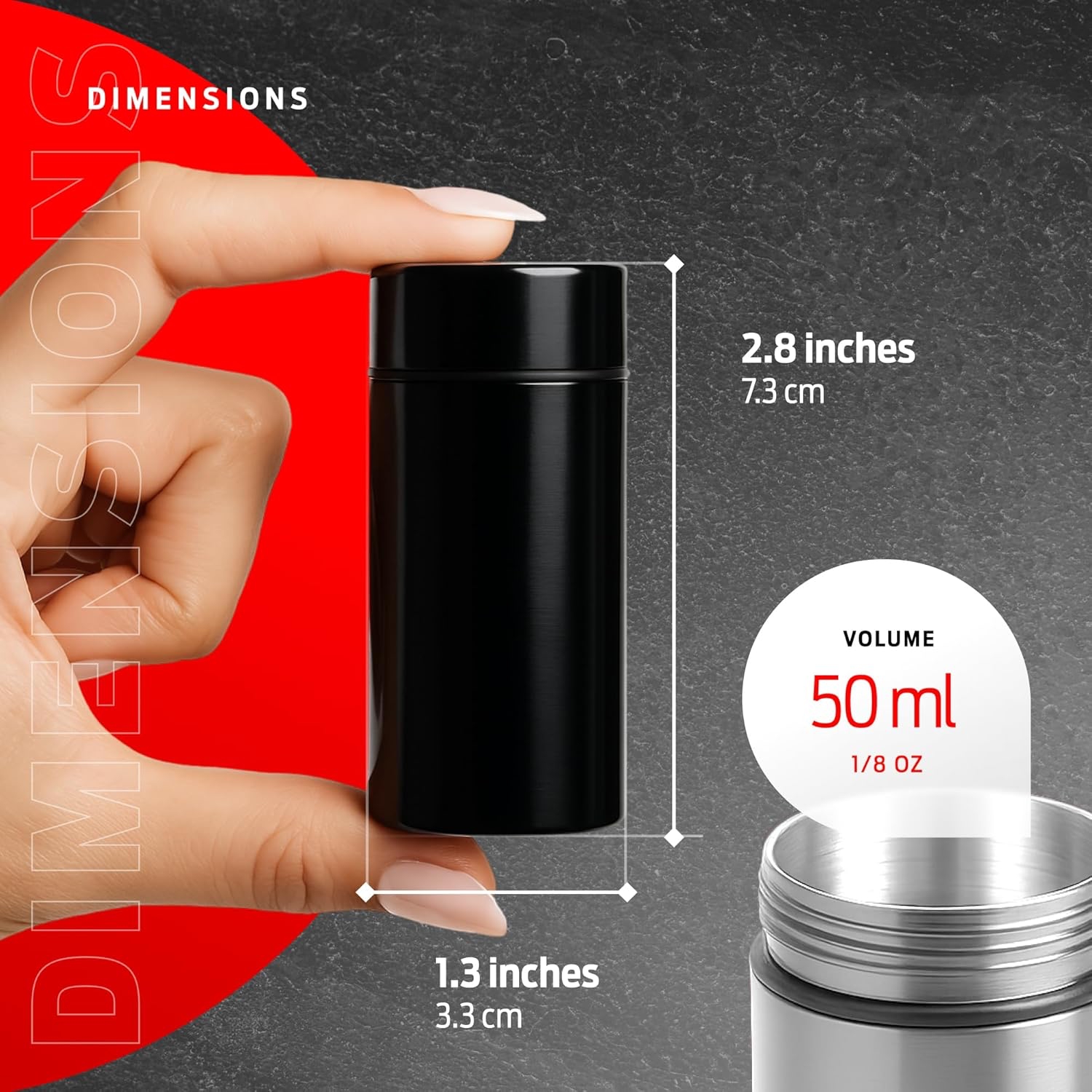 50ml Smell Proof Aluminum Jar  - огляд і ціна Misting Bottle Fine