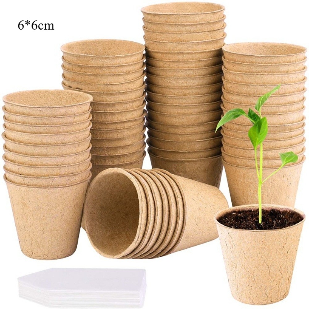 50PCS Biodegradable Plant Star - огляд і ціна Peat Pellet Tray