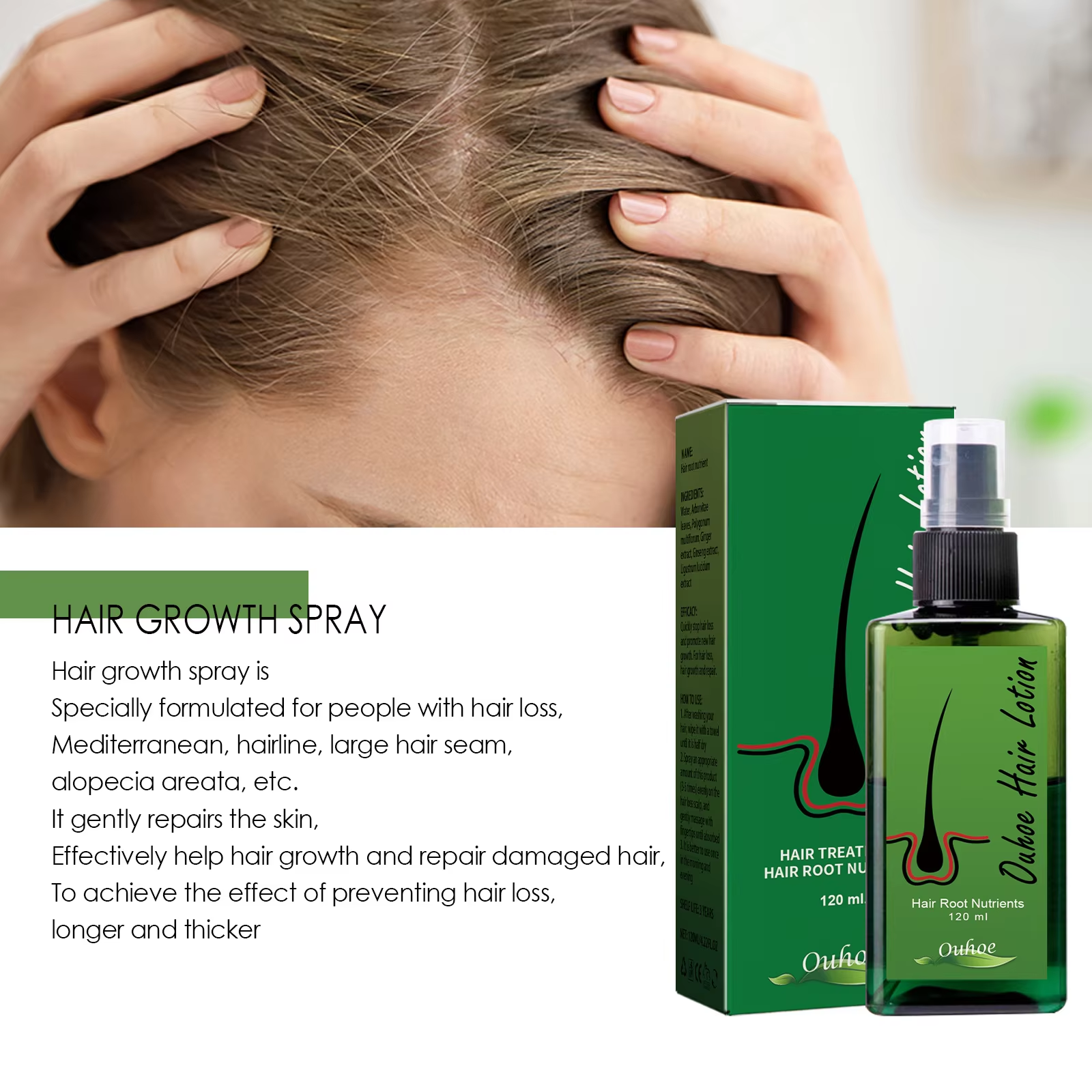 Hair Growth Spray Anti Hair Lo - огляд і ціна Root Stimulator Liquid