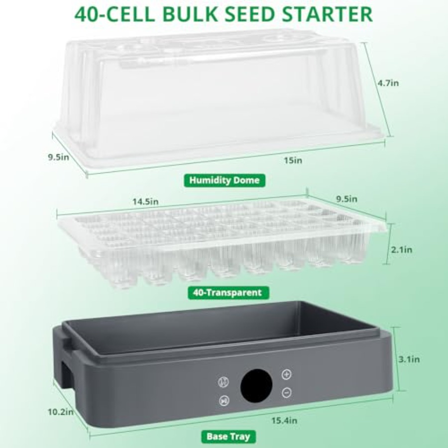 Seed Starter Tray with Grow Li - огляд і ціна Humidity Dome Kit