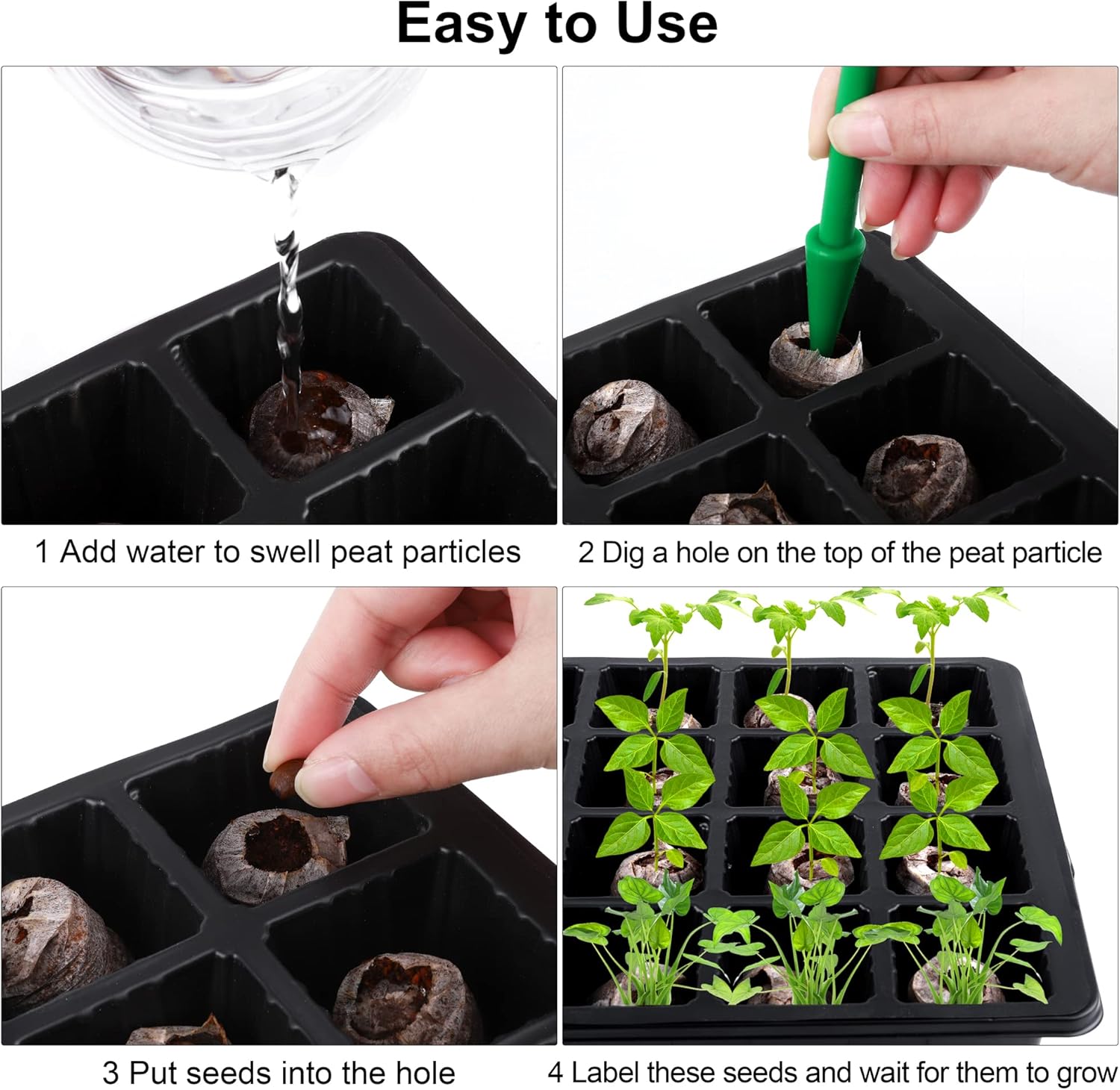 Seed Starter Tray Kit with Hum - огляд і ціна Peat Pellet Tray