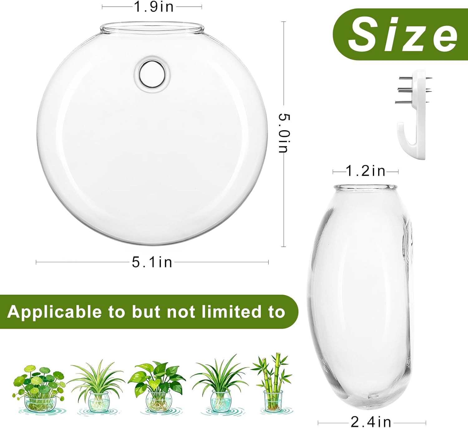 4Pcs Wall Hanging Propagation  - огляд і ціна Propagation Station Vase