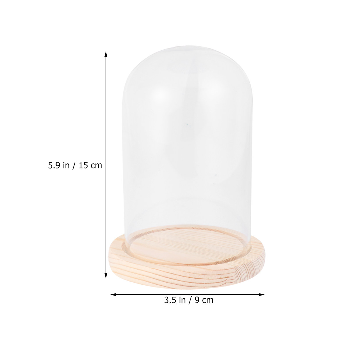 9x15cm Glass Dome Cover for Et - огляд і ціна Plastic Dome Clear